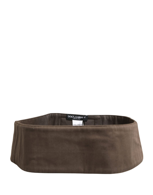 Dolce & Gabbana Brown Viscose Wide Belt Waist Cummerband for Men
