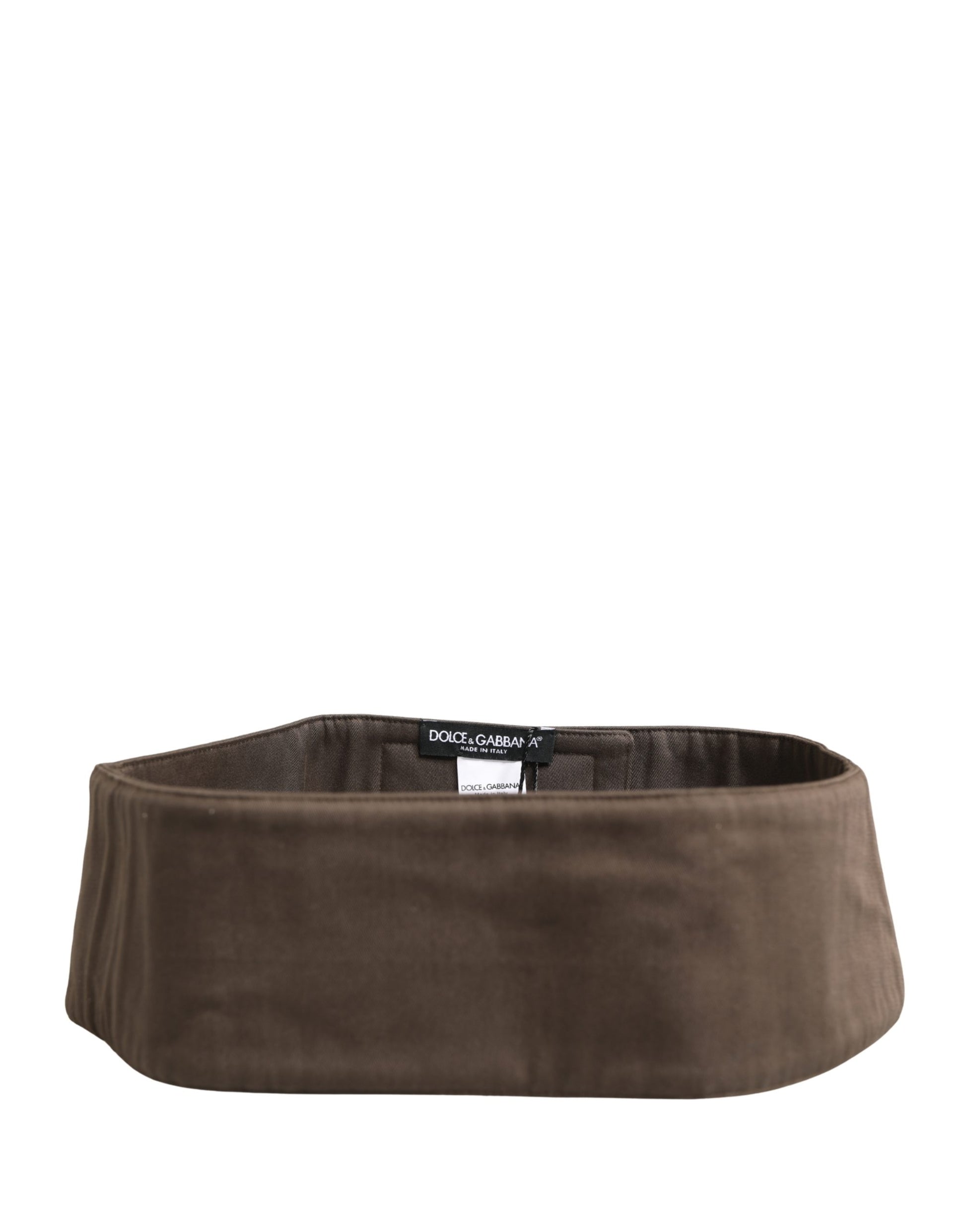 Dolce & Gabbana Brown Viscose Wide Belt Waist Cummerband for Men