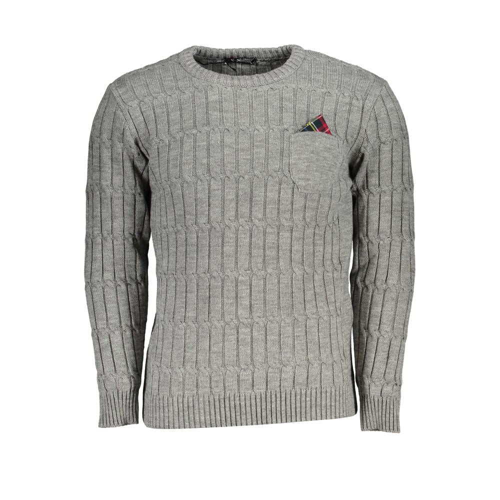 U.S. Grand Polo Grigio Acrylic Men Sweater - Grey