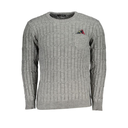 U.S. Grand Polo Grigio Acrylic Men Sweater - Grey