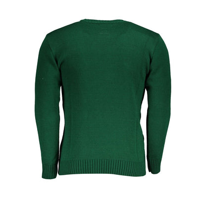 U.S. Grand Polo Green Acrylic Men's Sweater