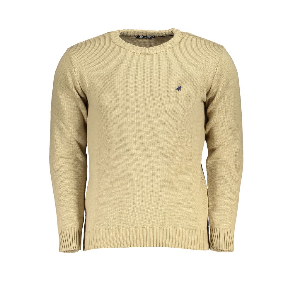 U.S. Grand Polo Beige Acrylic Men's Sweater - XXL