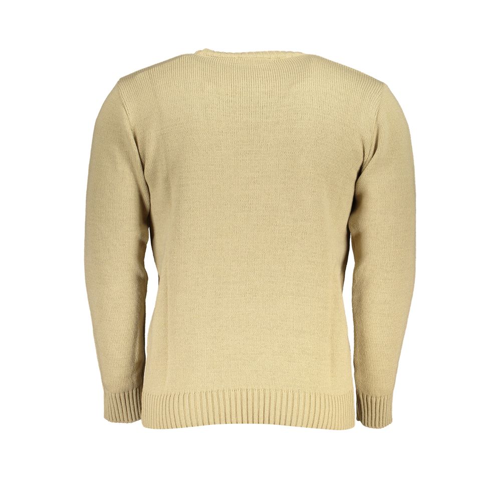 U.S. Grand Polo Beige Acrylic Men's Sweater - XXL