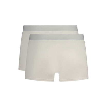 Trussardi Bianco Cotton Men Boxer Short - Pack of Two