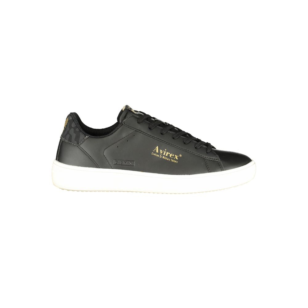 Avirex MIKEL Black Polyurethane Men Sneaker EU40/US7 to EU45/US12