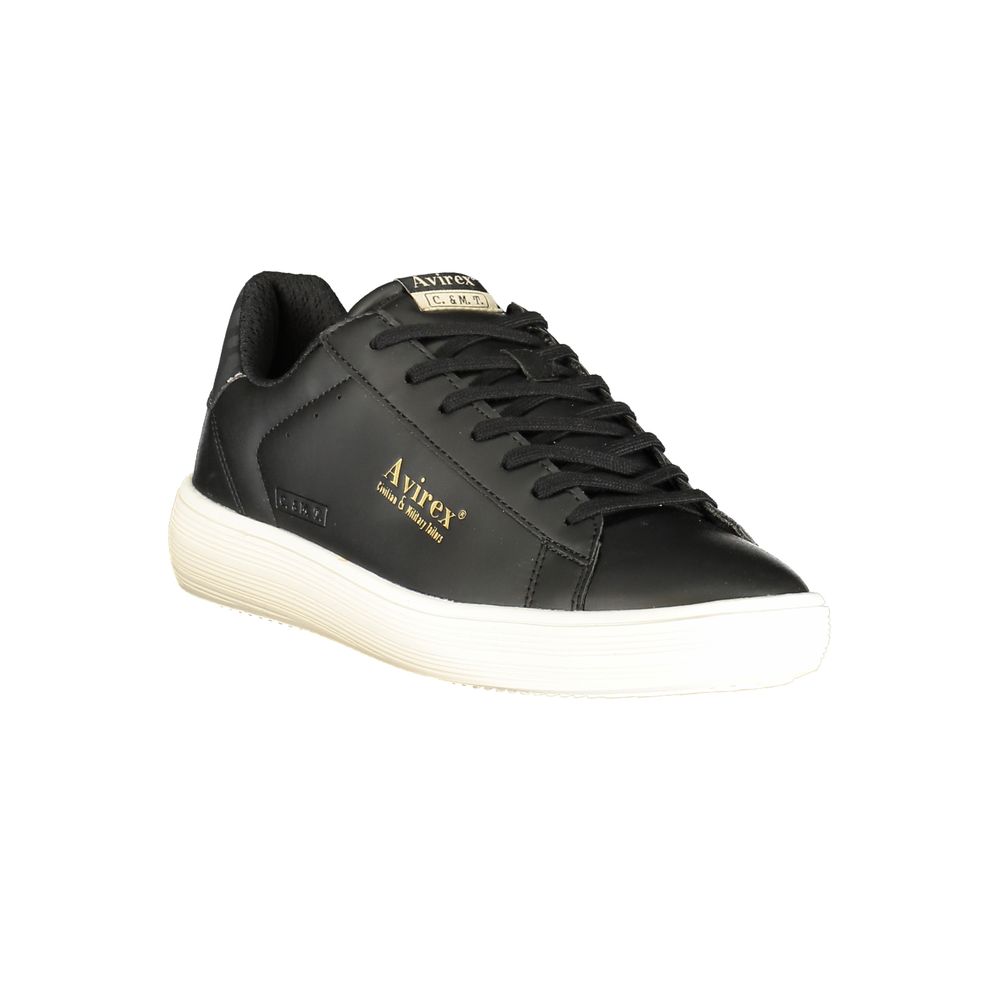 Avirex MIKEL Black Polyurethane Men Sneaker EU40/US7 to EU45/US12