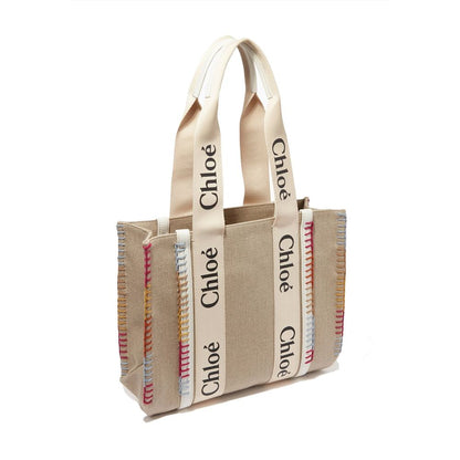 Chloé Beige Wool Tote Bag - Effortless Elegance Redefined