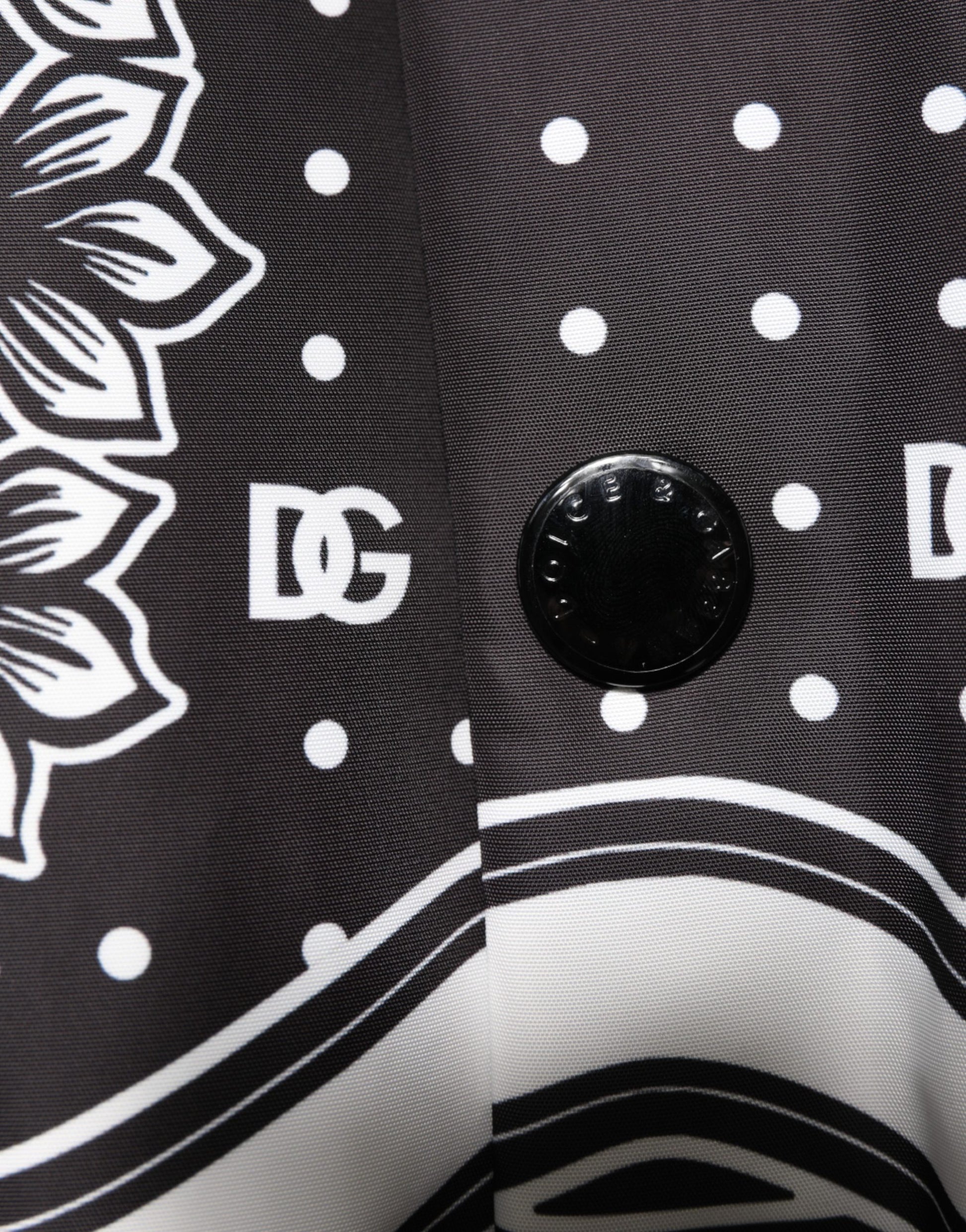 Dolce & Gabbana Black and White Bandana Print Men’s Bomber Jacket