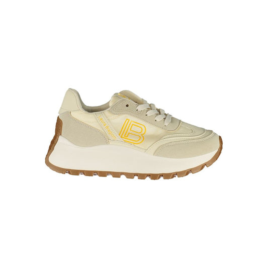 Laura Biagiotti Beige Polyurethane Women Sneakers