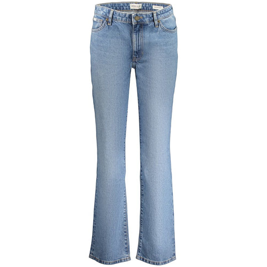 Guess Jeans Blue Cotton Straight-Leg Jeans - Effortless Style & Comfort