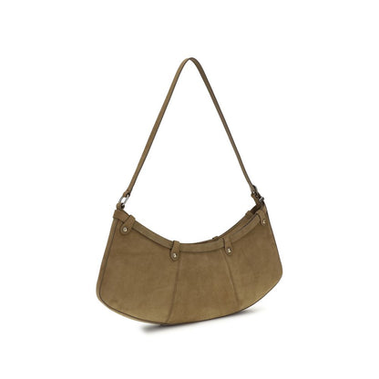 PINKO Large Pocket Body Shoulder Bag in Beige Calf Leather