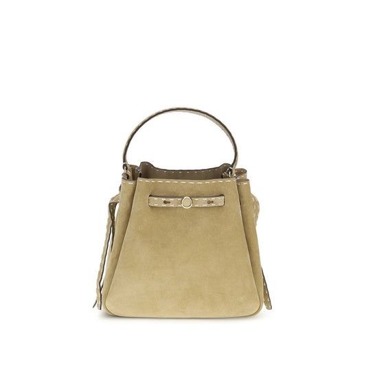 Tory Burch Beige Calf Leather Bos Taurus Romy Bucket Bag