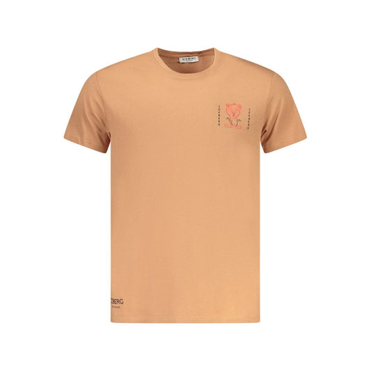 Iceberg Marrone Cotton Men T-Shirt - SUN SPELL Crew Neck