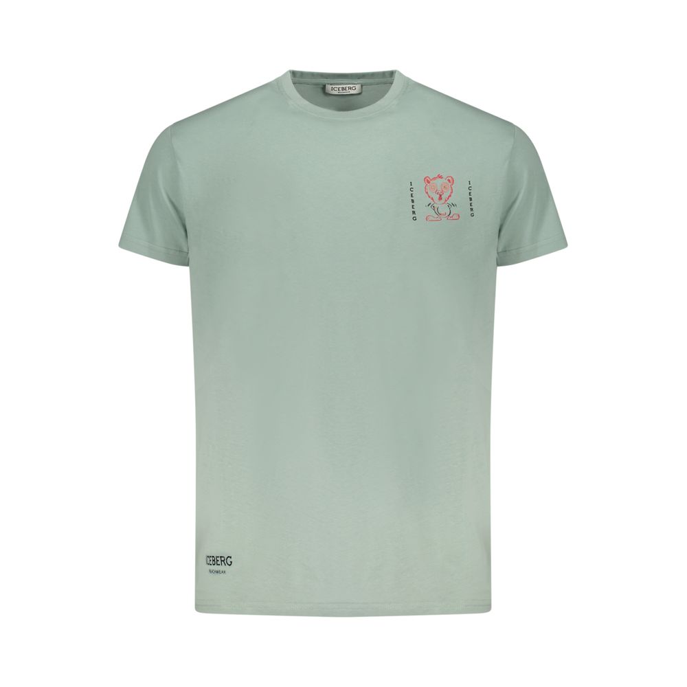 Iceberg Verde Cotton Men T-Shirt - SUN SPELL Collection