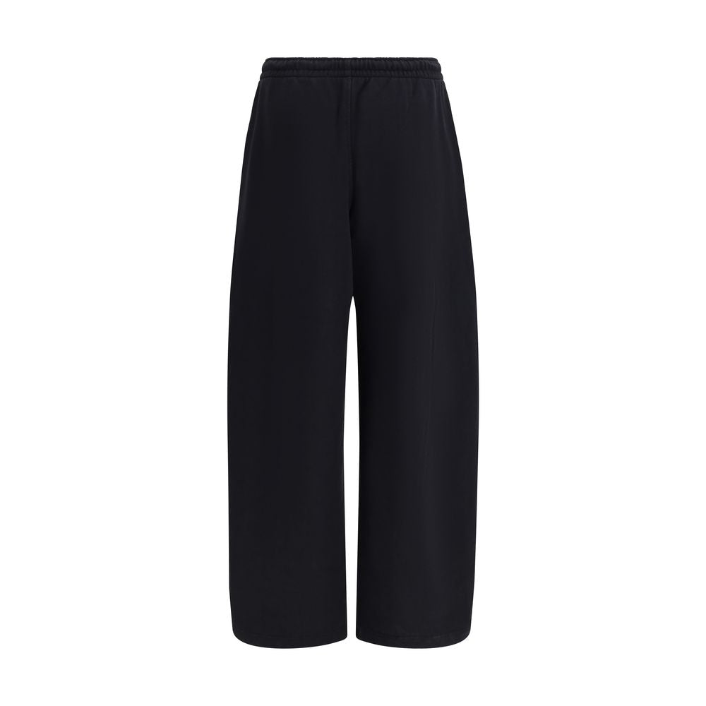 Alexander Wang Black Cotton Athletic Pants with Rhinestones