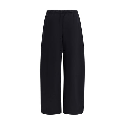 Alexander Wang Black Cotton Athletic Pants with Rhinestones