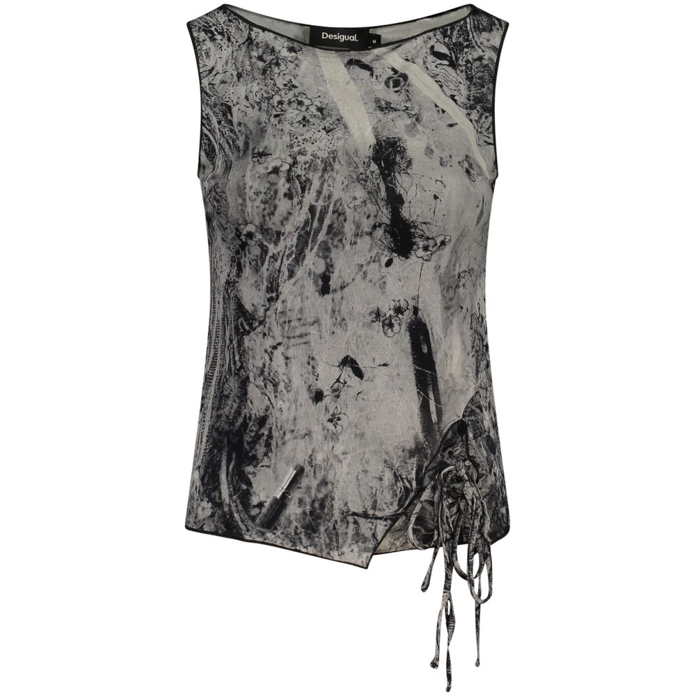 Desigual Edinburgh Fantasy Tank Top in Black Viscosa