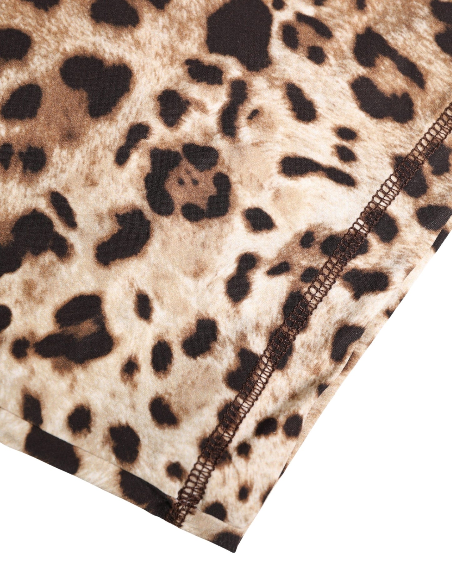Dolce & Gabbana Mixed Print Leopard & Monogram Logo Cycling Shorts
