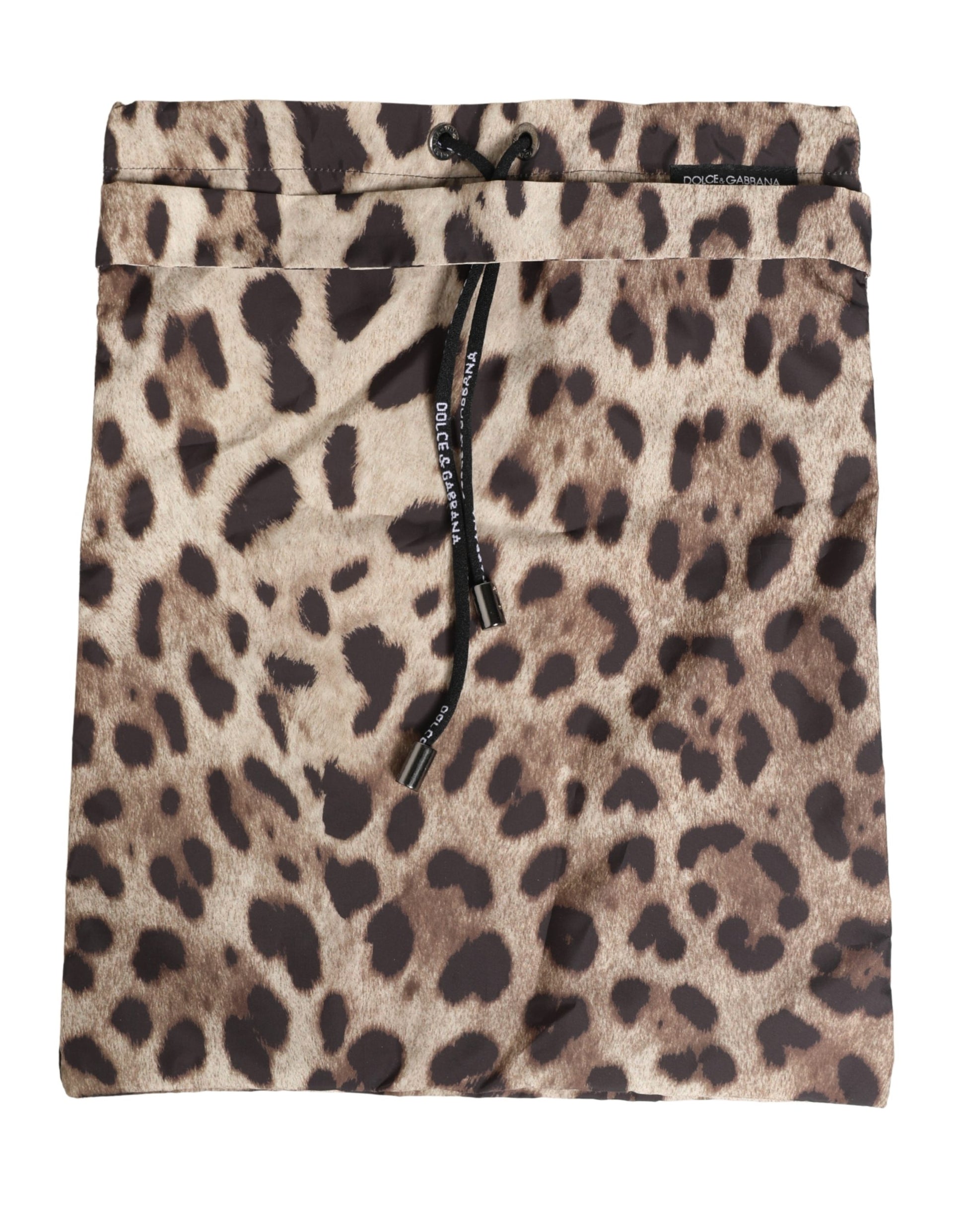 Dolce & Gabbana Mixed Print Leopard & Monogram Logo Cycling Shorts