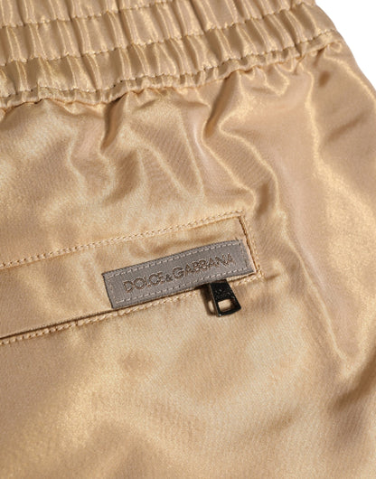 Dolce & Gabbana Beige Polyester Men Boxer Shorts Underwear