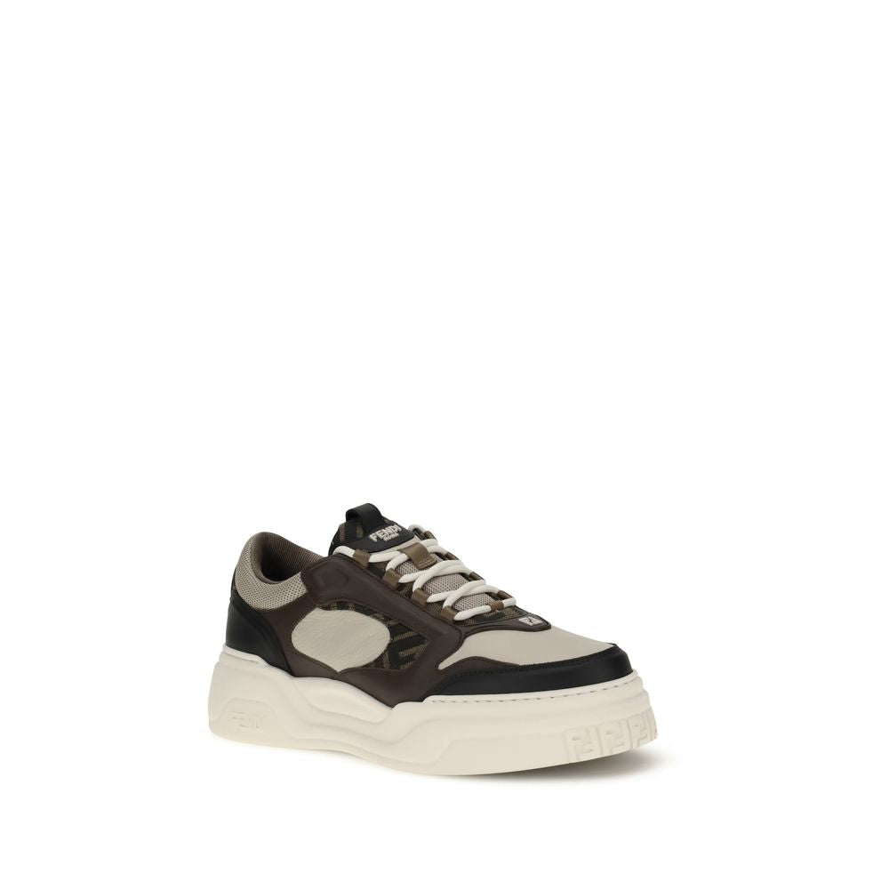 Fendi Force Calf Leather Bos Taurus Chunky Sneakers