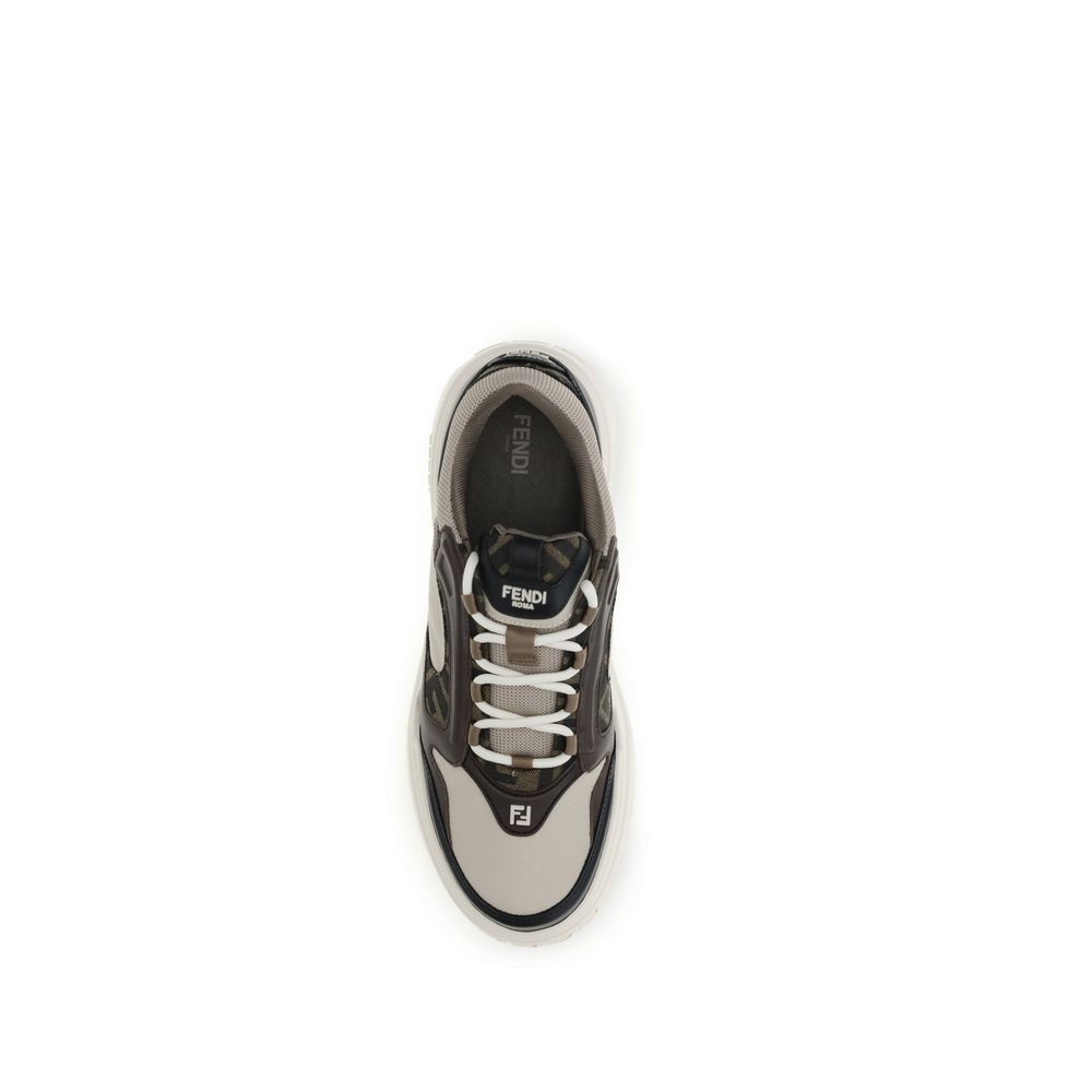 Fendi Force Calf Leather Bos Taurus Chunky Sneakers