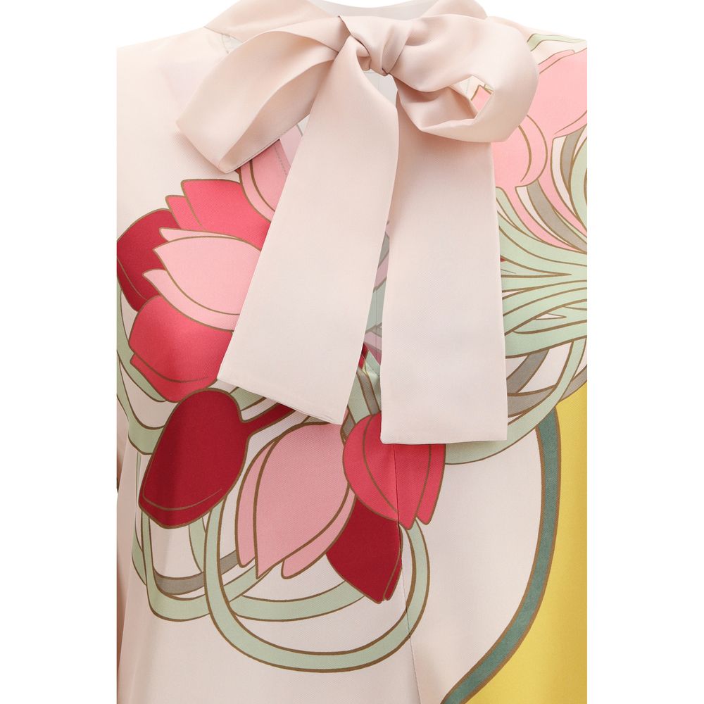 La Double J Multicolor Silk Casual Dress - Magnifico Dress