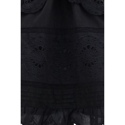Marant Étoile Black Prisha Ruffled Top