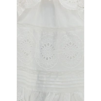 Marant Étoile White Cotton Blend Prisha Ruffle Top