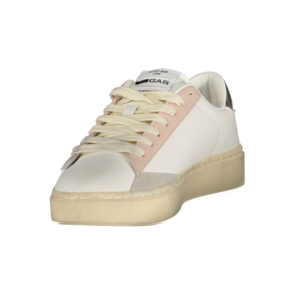 Gas White Polyester Athletic Sneakers for Women
