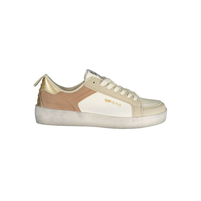 Gas White Polyester Athletic Sneakers for Women