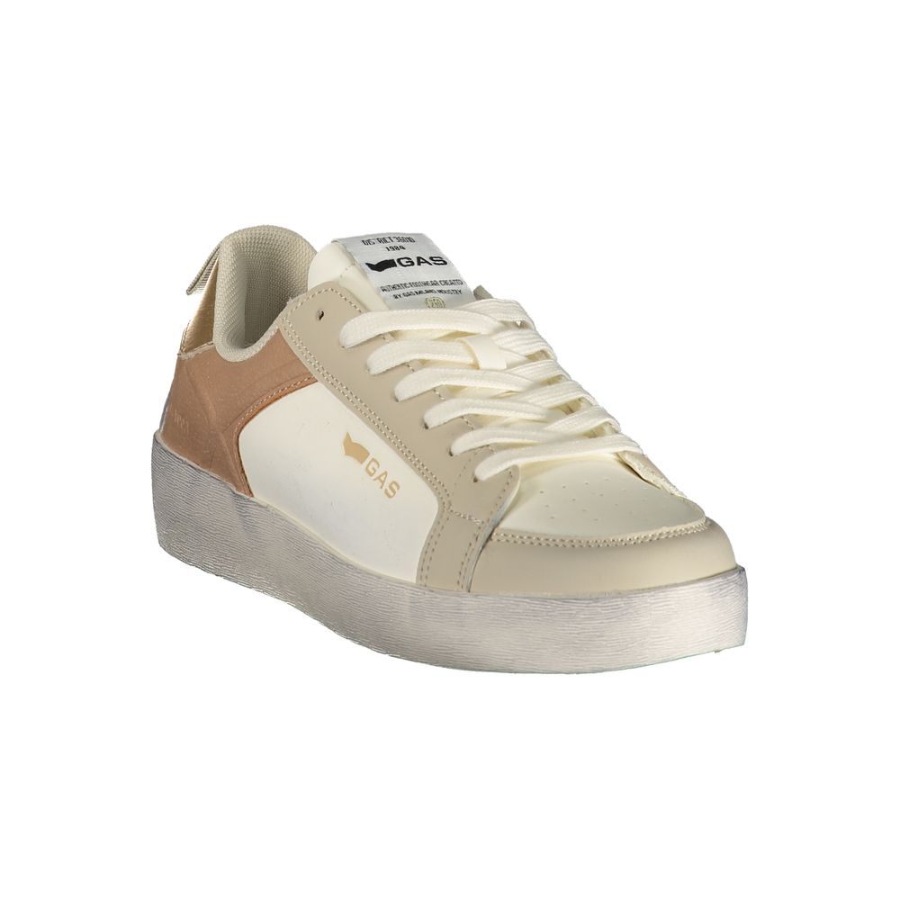 Gas White Polyester Athletic Sneakers for Women
