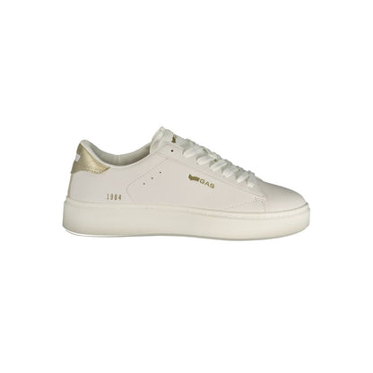 Gas White Polyester Athletic Sneakers - LEONARD LTX Sports Shoe