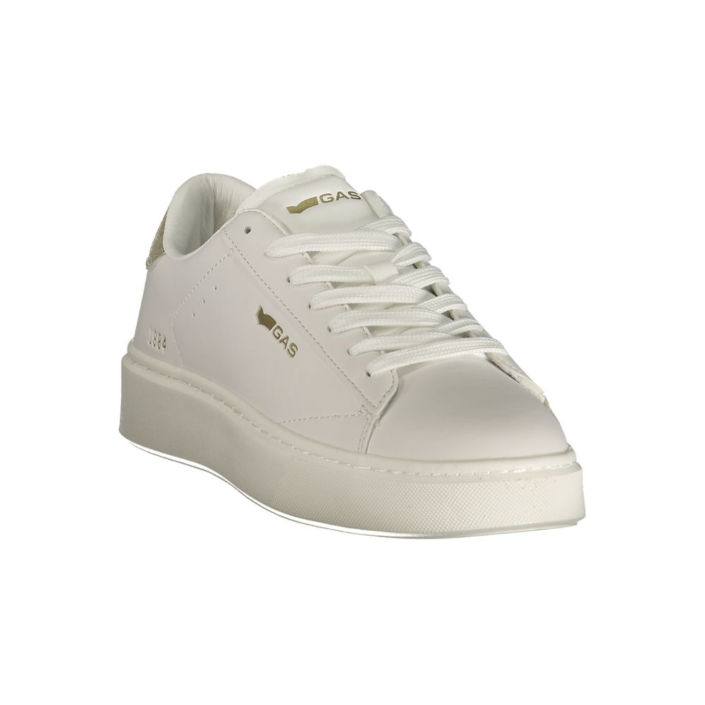 Gas White Polyester Athletic Sneakers - LEONARD LTX Sports Shoe
