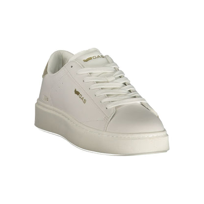 Gas White Polyester Athletic Sneakers - LEONARD LTX Sports Shoe