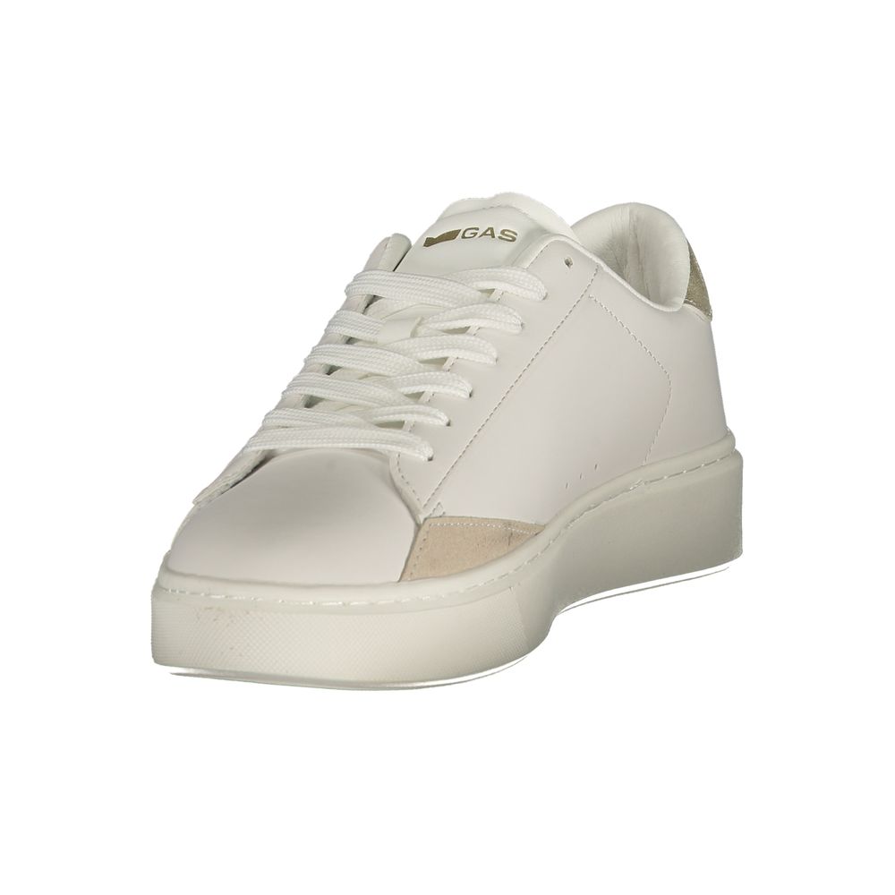 Gas White Polyester Athletic Sneakers - LEONARD LTX Sports Shoe