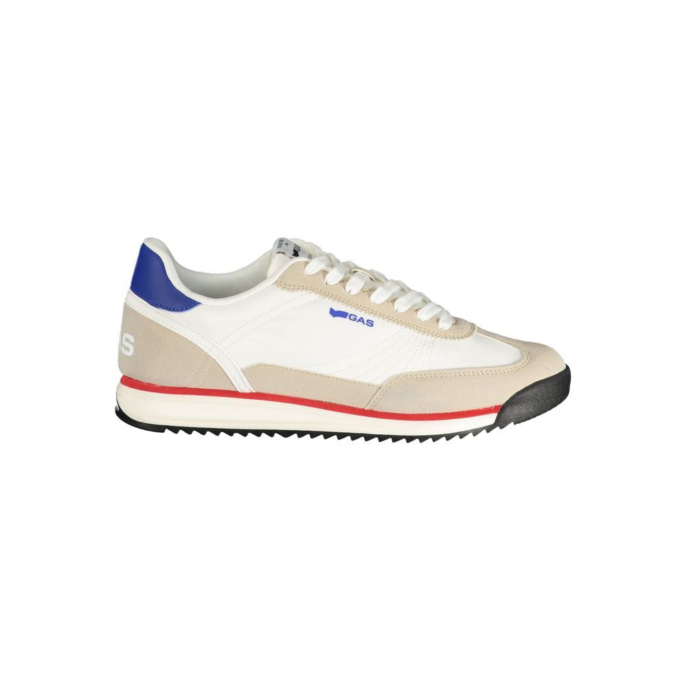 Gas White Polyester Athletic Sneakers