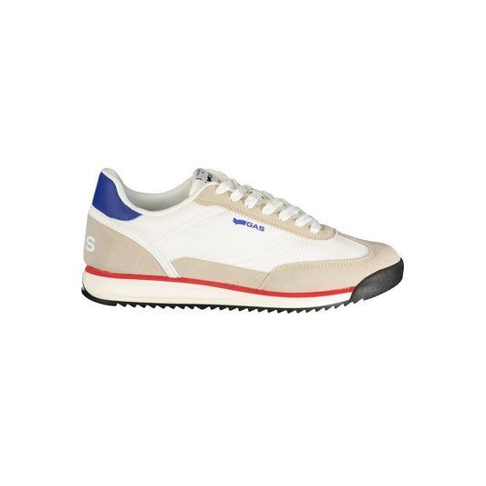 Gas White Polyester Athletic Sneakers