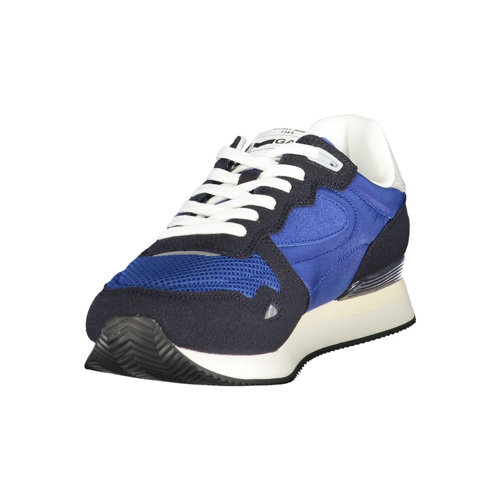Gas Blue Polyester Athletic Sneakers for Men