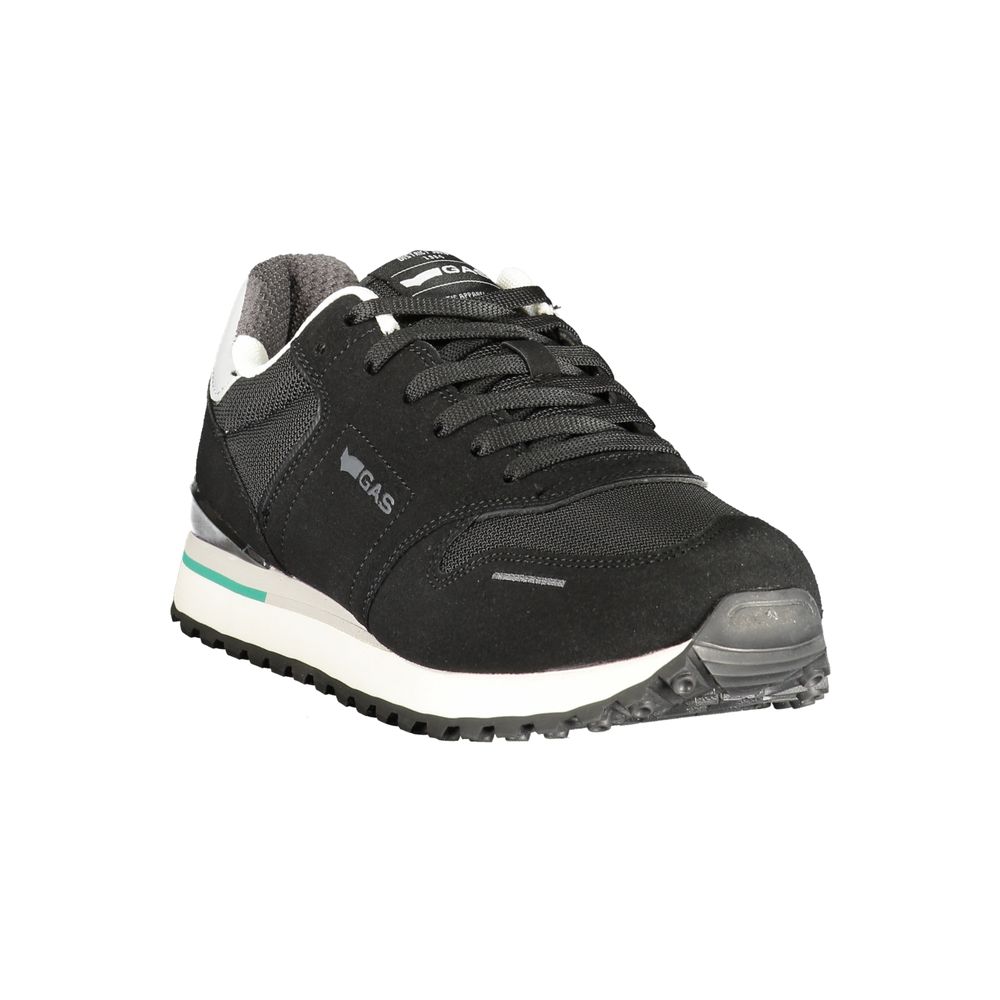Gas Nero Polyurethane Men Sneaker - Black, EU44/US11