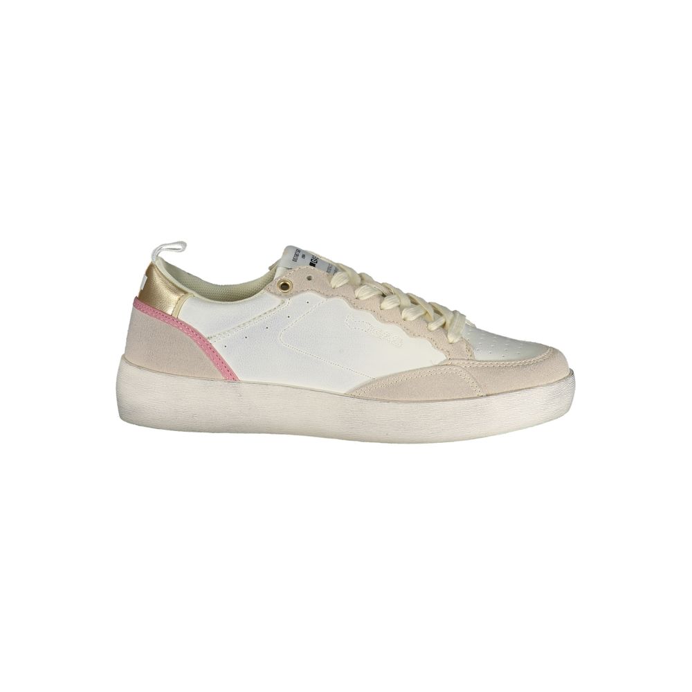 Gas White Polyester Athletic Sneakers for Women