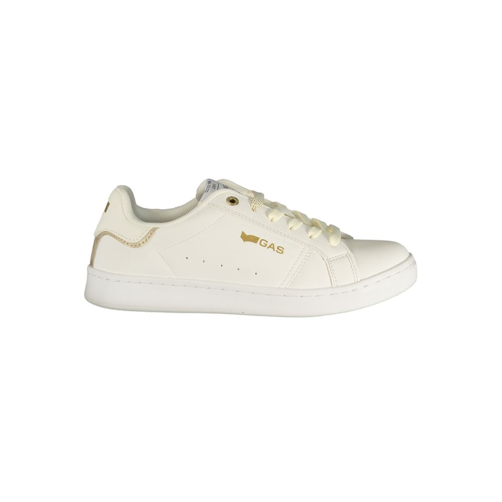 Gas White Polyester Athletic Sneakers for Women