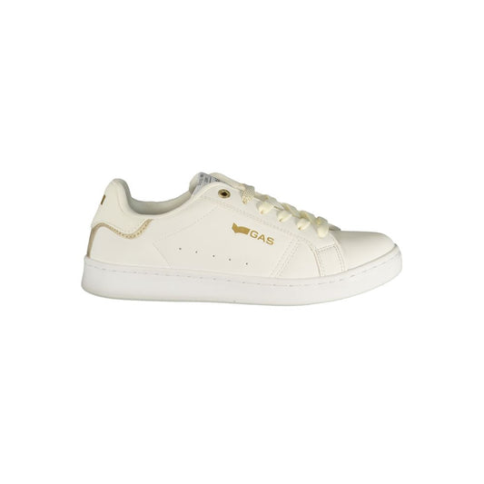 Gas White Polyester Athletic Sneakers for Women