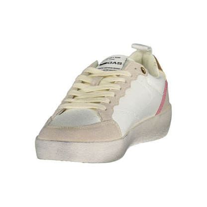 Gas White Polyester Athletic Sneakers for Women