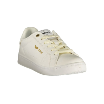 Gas White Polyester Athletic Sneakers for Women