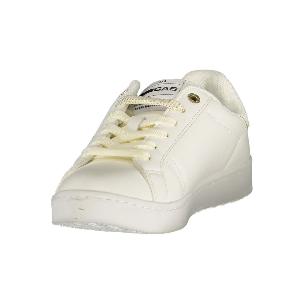 Gas White Polyester Athletic Sneakers for Women