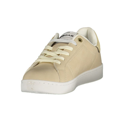 Gas Beige Polyester Athletic Sneakers for Women
