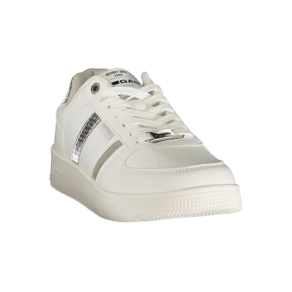 Gas White Polyester Athletic Sneakers for Women