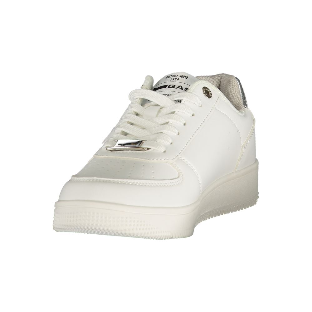 Gas White Polyester Athletic Sneakers for Women