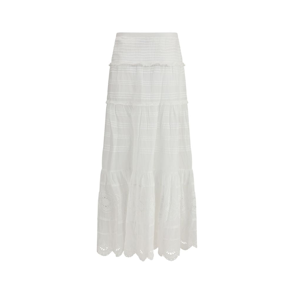 Marant Étoile White Paoline Maxi Skirt